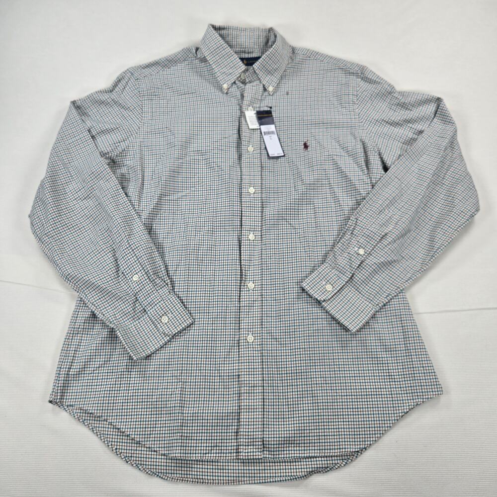 NWT Ralph Lauren Plaid Long Sleeve Classic Fit Button Up Shirt‎ Men's Size Large